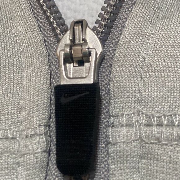 Women’s Nike Therma-Fit 1/2 Zip Hoodie Sweatshirt Gray Blue Ladies Size Medium - Picture 6 of 10